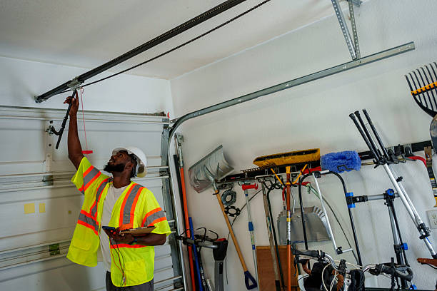 Professional Garage Door Panel Replacement technician working in Roseland, NJ